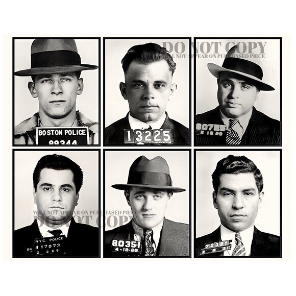 Notorious Gangsters Mugshot 8 X 10 | Rare Wise Guys Poster | Stunning Art Print - Picture 1 of 2